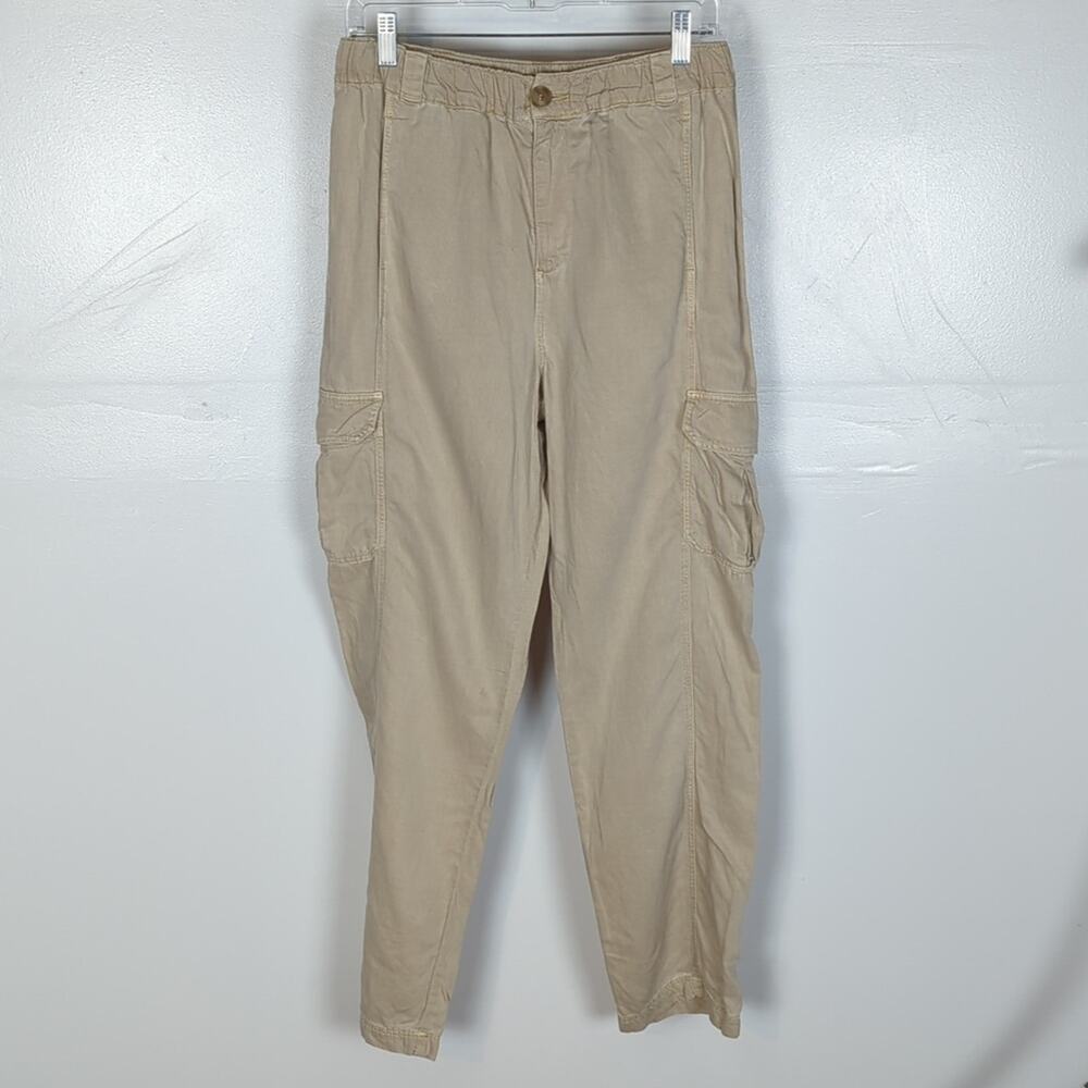 Faherty Elastic Waist Khaki Cargo Pants